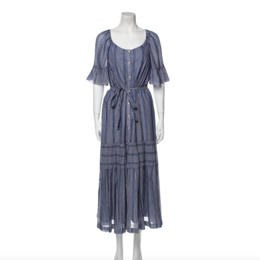 REBECCA TAYLOR NWT LA VIE COTTON VIOLE BUTTON FRONT SUMMER DRESS